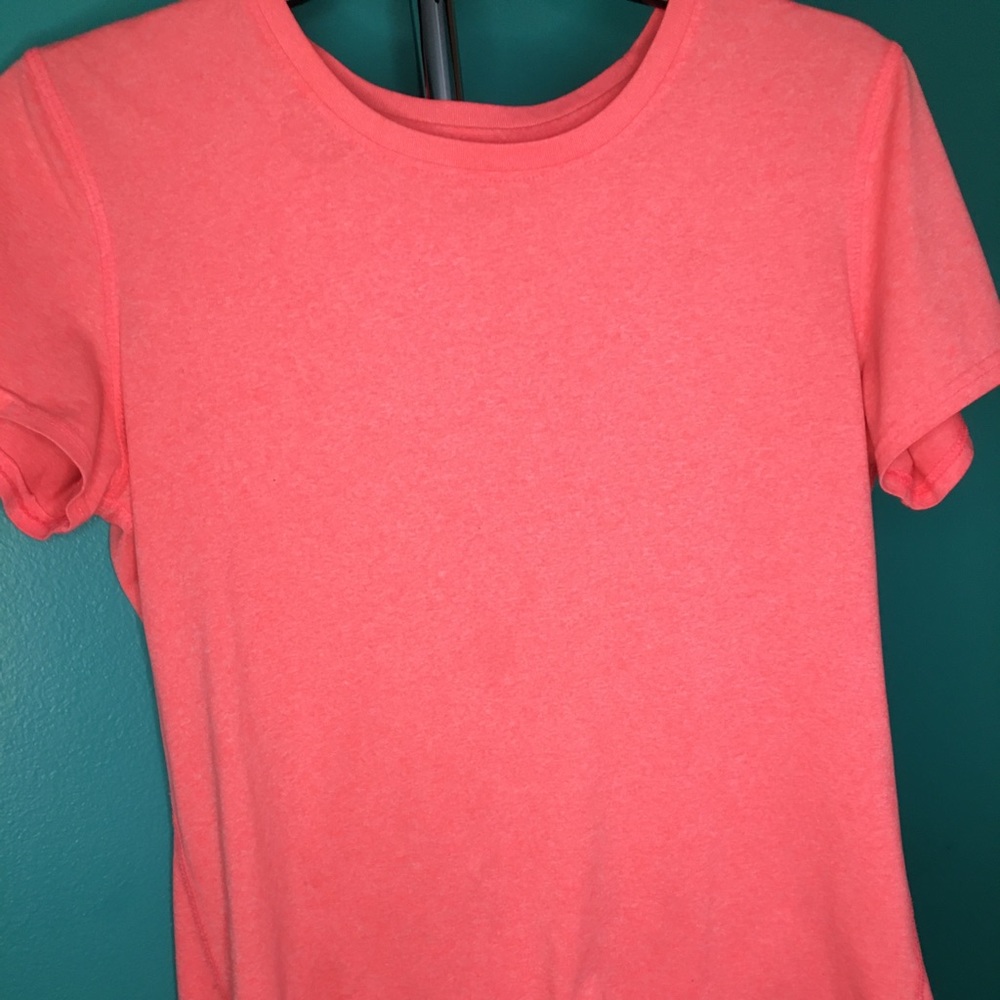 Pink polyester dotted white short